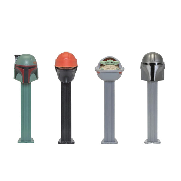 The Mandalorian PEZ Gift Tin - Four PEZ Dispensers + 6 Candy Refills in Collectible Tin
