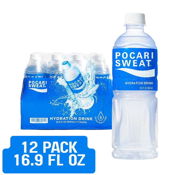 12 Pack - Pocari Sweat Electrolyte Hydration Sports Drink 16.9oz Pocari Sweat