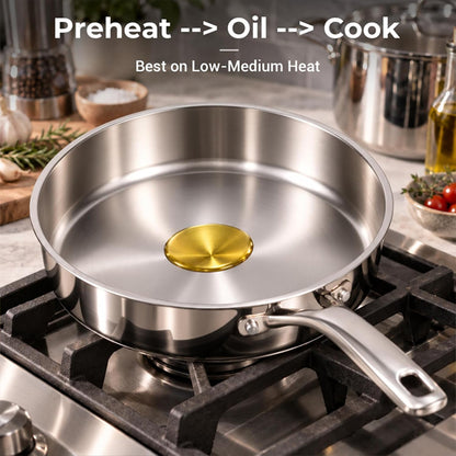 Ammeloo 22-Pieces Stainless Steel Cookware Set with Lids, Pots and Pans Set Ammeloo