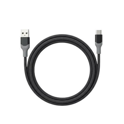 12 Pack - Powerxcel 4FT Kevlar USB-A to Type-C Fast Charging Cable Black Wholesale Bundle