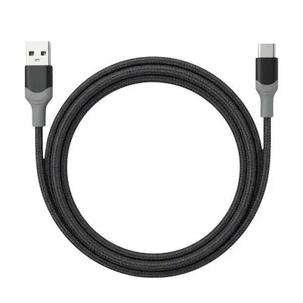12 Pack - Powerxcel 10FT Kevlar USB-A to Type-C Fast Charging Cable Black Wholesale Bundle PowerXcel