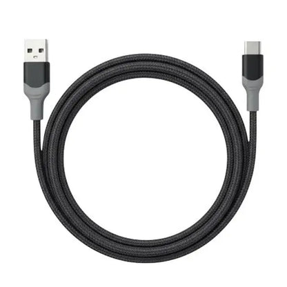 12 Pack - Powerxcel 10FT Kevlar USB-A to Type-C Fast Charging Cable Black Wholesale Bundle PowerXcel