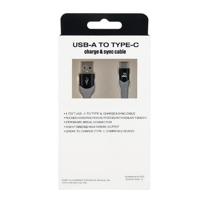12 Pack - Powerxcel 4FT Kevlar USB-A to Type-C Fast Charging Cable Black Wholesale Bundle