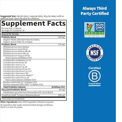 Garden of Life Probiotic Sport+ 50 Billion CFU Made for Athletes 30 Count Garden of Life