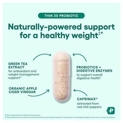 Physician's Choice Thin 30 Probiotic for Weight Management 30 Count Physician's Choice