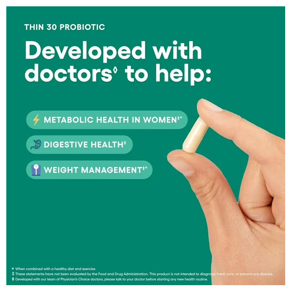 Physician's Choice Thin 30 Probiotic for Weight Management 30 Count Physician's Choice