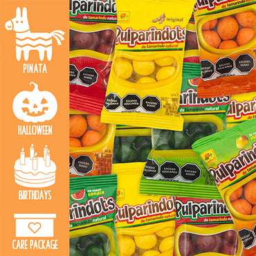 24 Count - Pulparindo Pulparindots Tamarind Mexican Candy Variety Pack