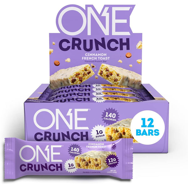 2 Boxes - ONE Protein Bars, Crunch Cinnamon French Toast 12 Count Each