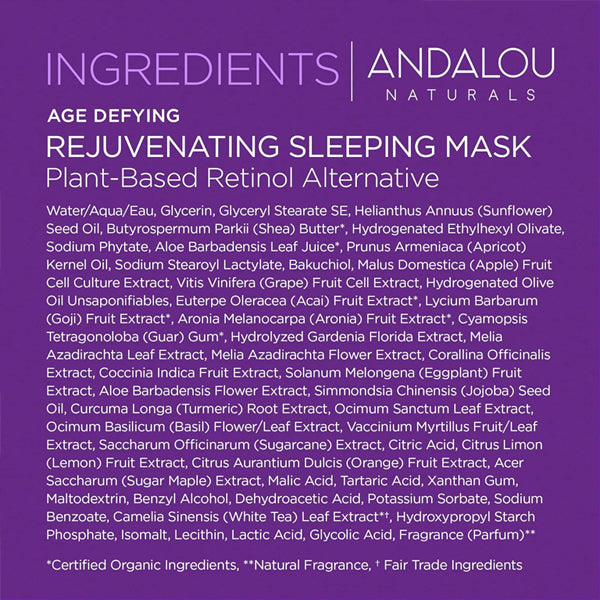 2 Pack - Andalou Age Defying Plant Based Rejuvenating Sleeping Mask