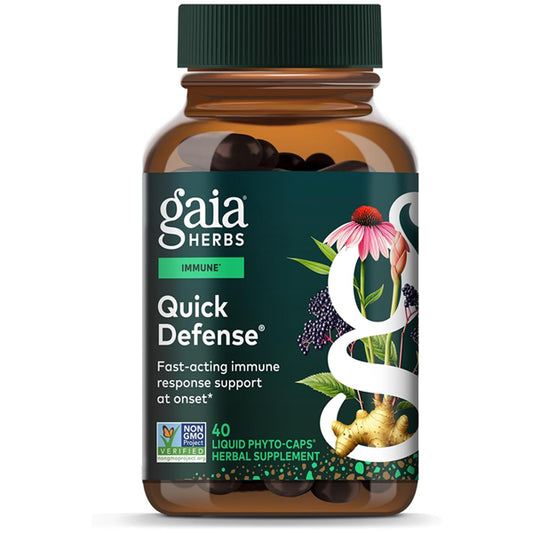Gaia Herbs Quick Defense Immune Support Supplement 40 Vegan Capsules Gaia Herbs