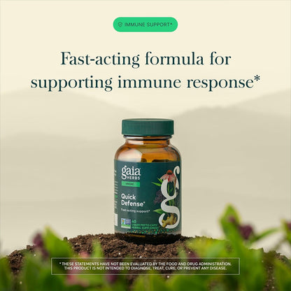 Gaia Herbs Quick Defense Immune Support Supplement 40 Vegan Capsules Gaia Herbs