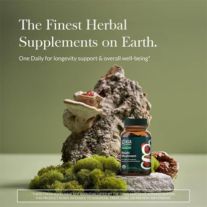Gaia Herbs Reishi Mushroom Immune Support 40 Vegan Capsules Gaia Herbs