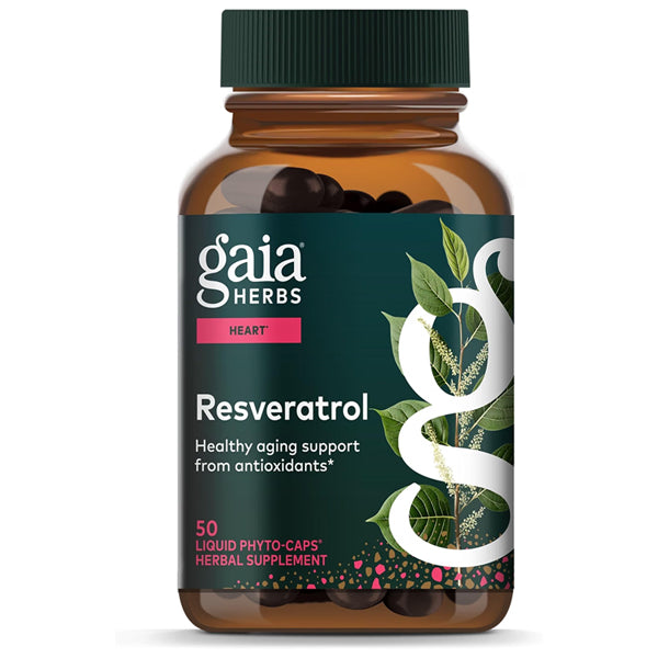 Gaia Herbs Resveratrol for Antioxidant Support 50 Vegan Capsules Gaia Herbs