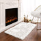 White Luxury Faux Fur Sheepskin Rug 2'x3' Super Soft Plush Washable