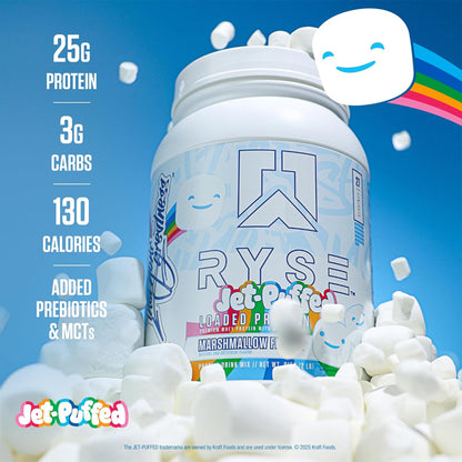 Ryse Loaded Protein Powder Jet-Puffed Marshmallow 1.5lb Tub