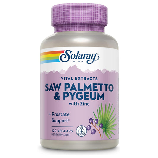 Solaray Saw Palmetto & Pygeum Prostate Health Supplement 120 VegCaps