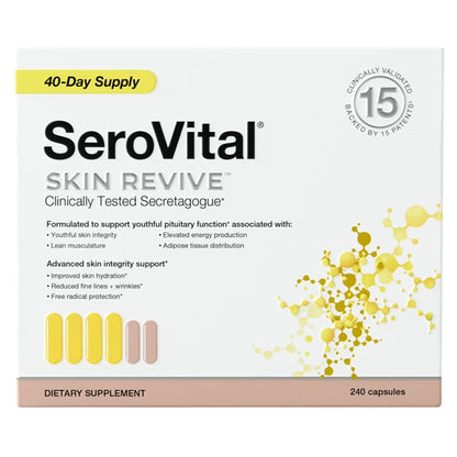Serovital Skin Revive Anti-Aging Supplement for Women 240 Capsules 40 Day Supply