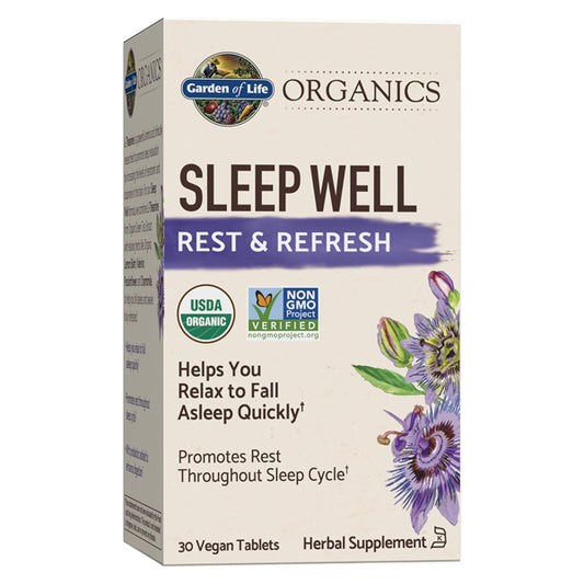 Garden of Life Organics Sleep Well Rest & Refresh Tablets 30 Count