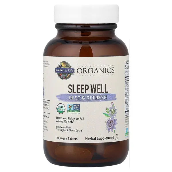 Garden of Life Organics Sleep Well Rest & Refresh Tablets 30 Count Garden of Life