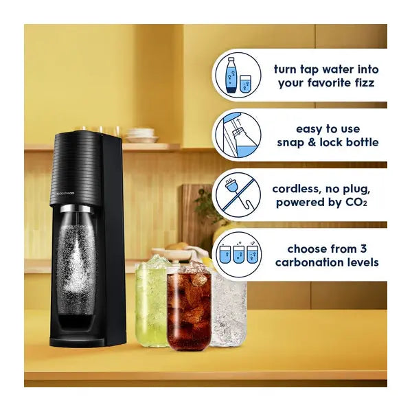 SodaStream Terra Sparkling Water Maker with CO2 and Carbonating Bottle SodaStream