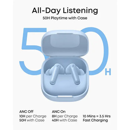 Soundcore P31i by Anker Adaptive Noise Cancelling Wireless Earbuds Light Blue Anker