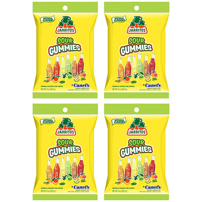 4 Pack - Jarritos Sour Gummies Mexican Candies Natural Flavors Tangy & Chewy 8oz