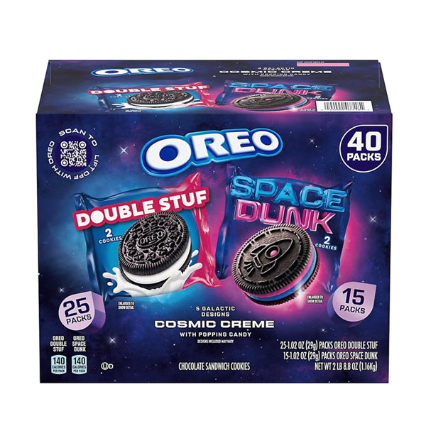 OREO Space Dunk & Double Stuf Sandwich Cookies Variety Pack (1.02 oz., 40 pk.)