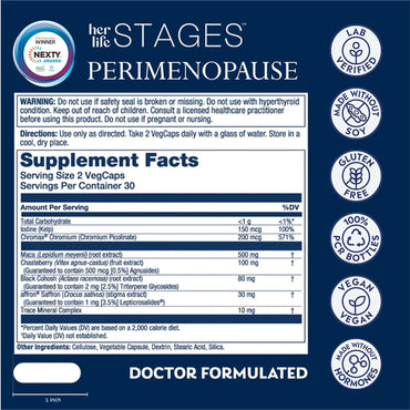 Solaray Perimenopause her Life Stages Supplement 60 VegCaps