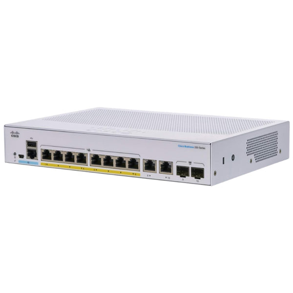 Cisco Business CBS250-8FP-E-2G 8 Port GE Smart Switch