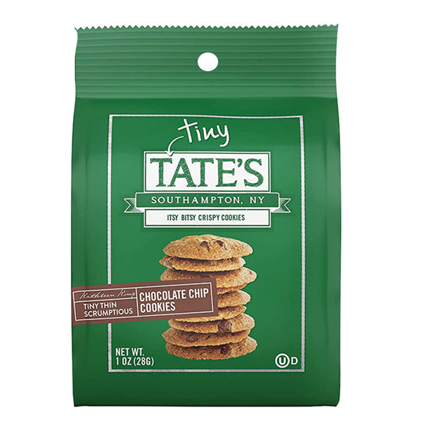 24 Pack - Tate's Tiny Chocolate Chip Tiny Thin Cookies 1oz Bags