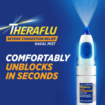 Theraflu Severe Congestion Relief Nasal Mist 3 Pack 0.34oz Each