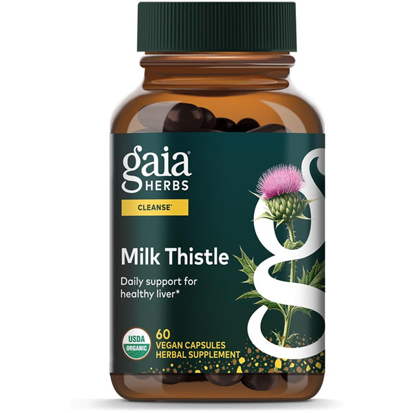 Gaia Herbs Milk Thistle Liver Supplement 60 Vegan Capsules Gaia Herbs
