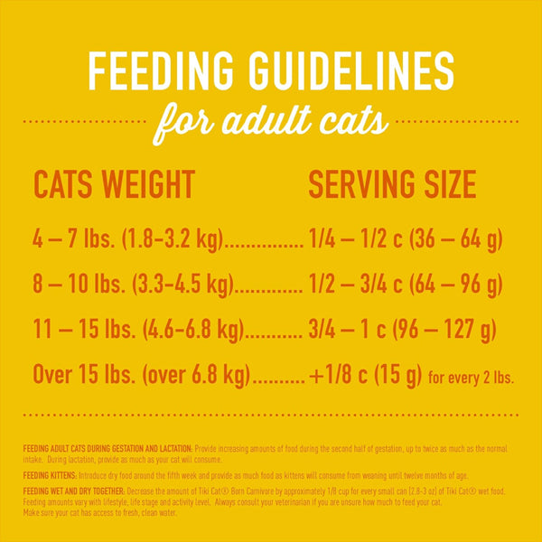 Tiki Cat Born Carnivore High Protein Deboned Chicken & Egg Cat Food 11.1 lbs Tiki Cat