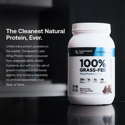 Transparent Labs Grass-Fed Whey Protein Isolate Chocolate Peanut Butter 30 Servings