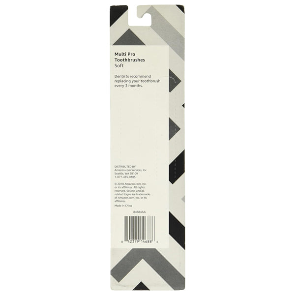 3 Pack - Solimo Multi Pro Toothbrushes 4 Count Each Assorted Color