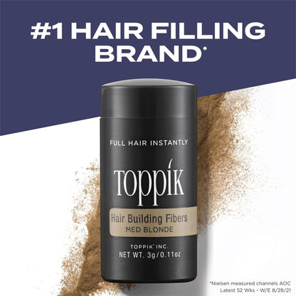 Toppik Hair Building Fibers, Fill In Fine or Thinning Hair Instantly Medium Blonde 0.42oz