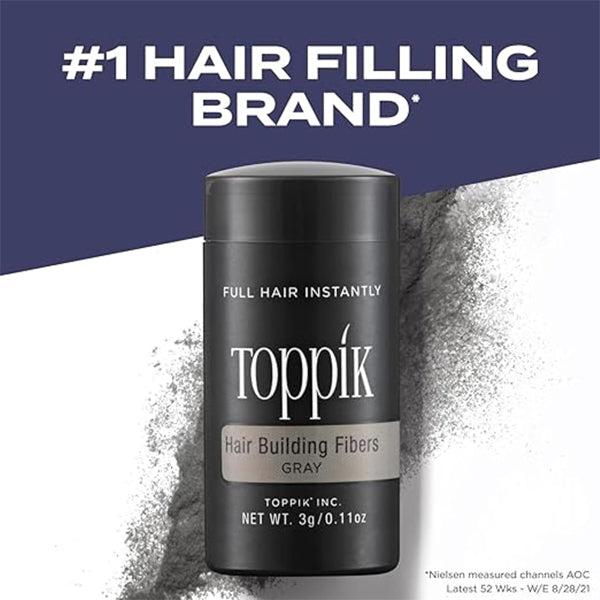 Toppik Hair Building Fibers, Fill In Fine or Thinning Hair Instantly Gray 0.42oz