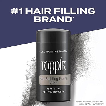 Toppik Hair Building Fibers, Fill In Fine or Thinning Hair Instantly Gray 0.42oz
