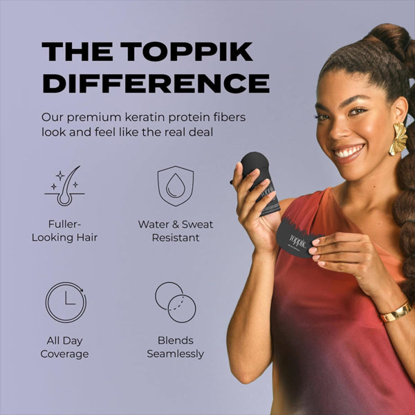 Toppik Hair Building Fibers, Fill In Fine or Thinning Hair Instantly Medium Blonde 0.42oz