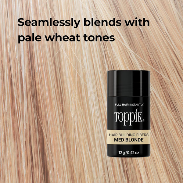 Toppik Hair Building Fibers, Fill In Fine or Thinning Hair Instantly Medium Blonde 0.42oz
