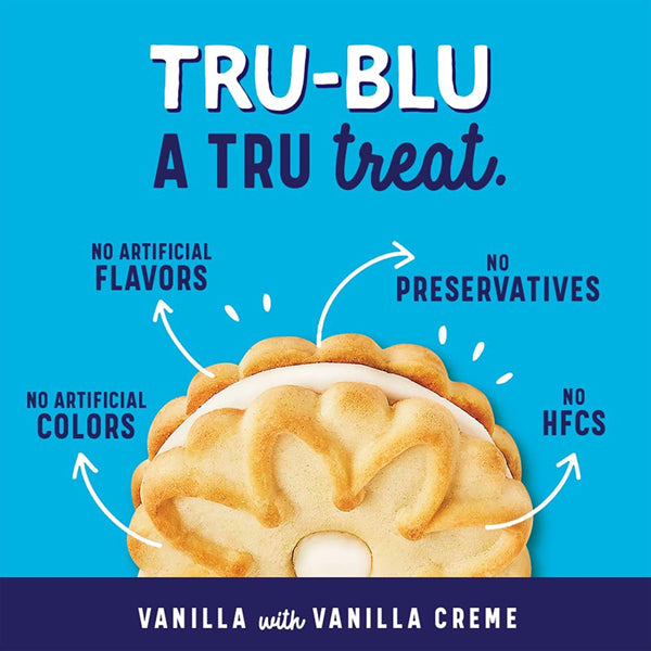 6 Pack - Tru-Blu Vanilla Sandwich Cookies with Vanilla Crème 12oz Tru-Blu