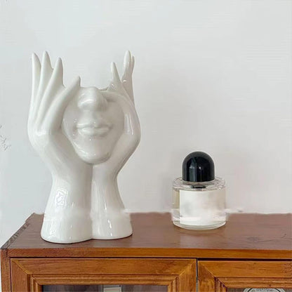 Female Form Face Vase Art Vase for Home Office Décor
