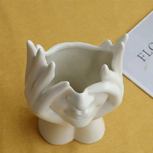 Female Form Face Vase Art Vase for Home Office Décor