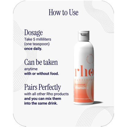 Rho Nutrition Liposomal High Absorption Liquid Vitamin C 5oz