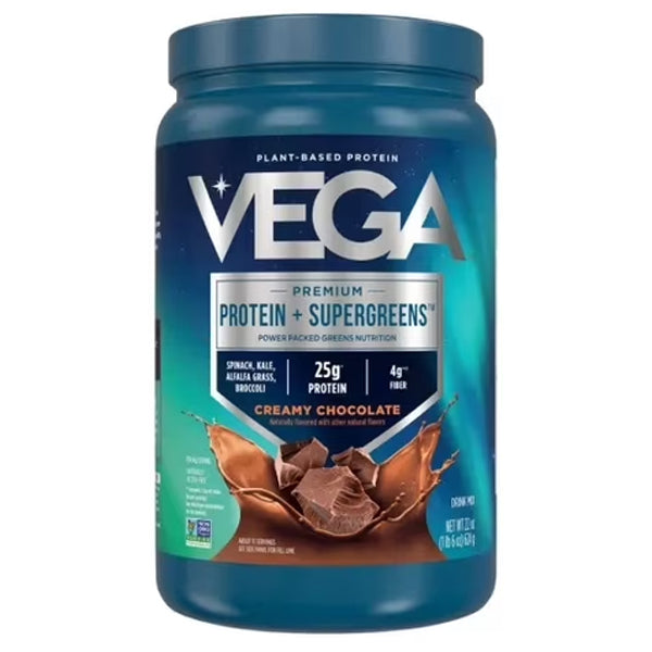 Vega Protein and Greens Plant Based Protein Powder Creamy Chocolate 18oz Vega
