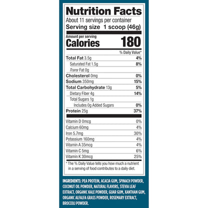 Vega Protein and Greens Plant Based Protein Powder Creamy Vanilla 18oz Vega