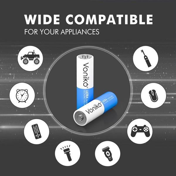 Voniko AA Batteries 1.5V Alkaline Double A Batteries 200 Count Voniko