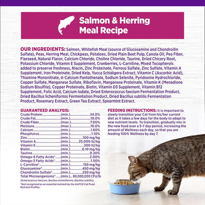 Wellness Complete Health Adult Dry Indoor Cat Food Salmon and Herring 11.5lbs Wellness