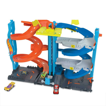 Hot Wheels City Transforming Race Tower Playset, Track Set with 1 Toy Car