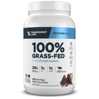 Transparent Labs Grass-Fed Whey Protein Isolate Milk Chocolate Flavor 2.3lbs